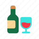 bar, wine, bottle, glass, pub, drink, beverage