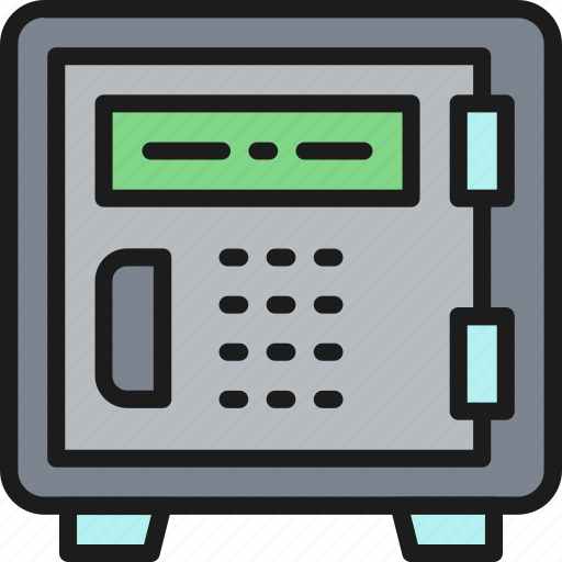 Business, hotel, line, metal, money, safe, security icon - Download on Iconfinder