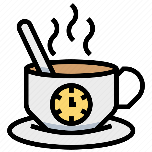 Breaktime, clock, coffee, cup icon - Download on Iconfinder