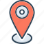 destination, gps, location pin, navigation, pointer, scene, venue 