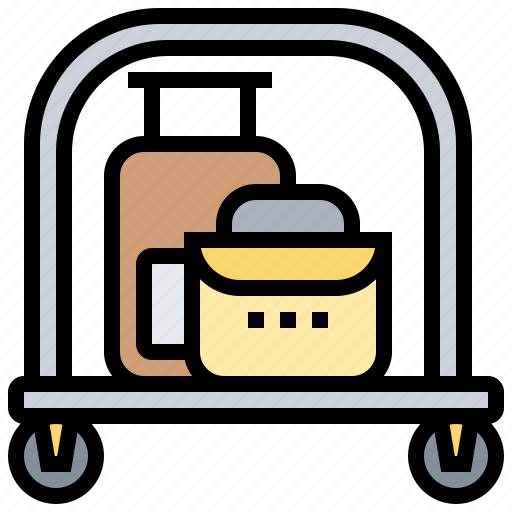 Baggage, hotel, luggage, service, trolley icon - Download on Iconfinder