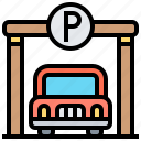 car, carpark, parking, sign, vehicle