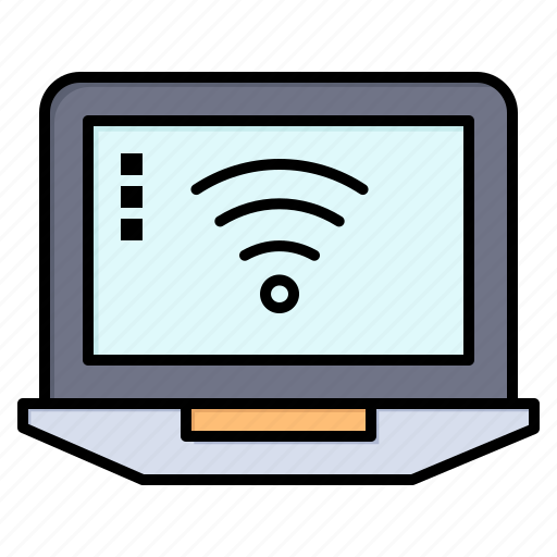Computer, laptop, signal, wifi icon - Download on Iconfinder