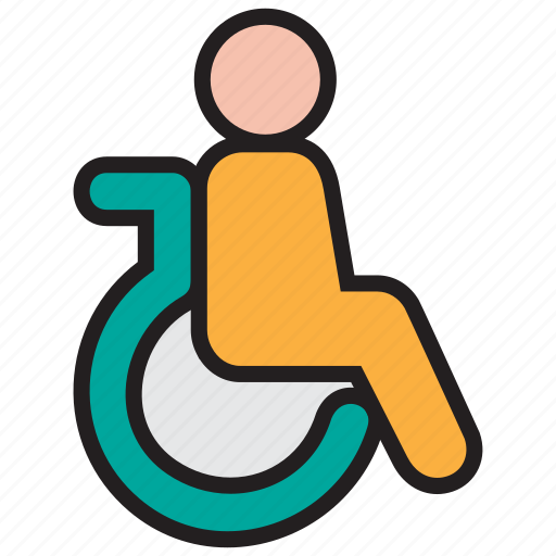 Disabled, disable, handicap, wheelchair, disability, patient icon - Download on Iconfinder