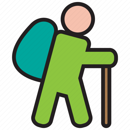 Hiking, camping, walking, backpack icon - Download on Iconfinder