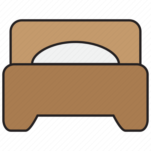 Bed, bedroom, furniture, hotel, sleep, pillow, room icon - Download on Iconfinder