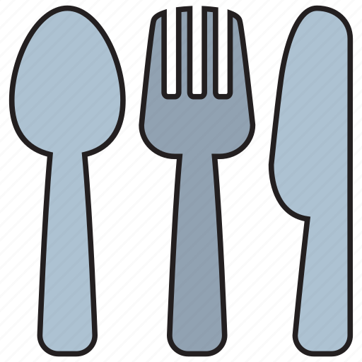 Cutlery, fork, kitchen, knife, spoon, restaurant, utensil icon - Download on Iconfinder