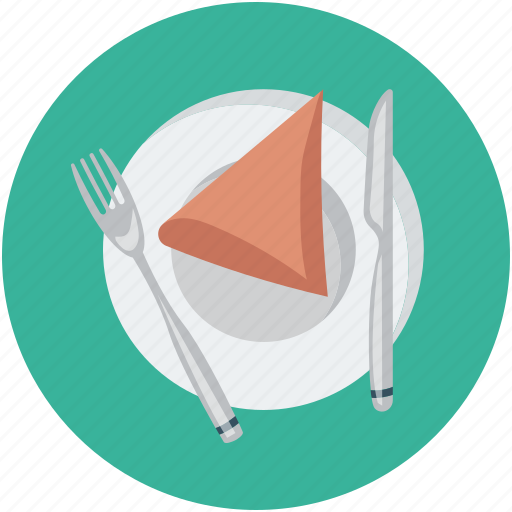 Food, fork and knife, snack in plate, tableware, totopos in plate icon - Download on Iconfinder
