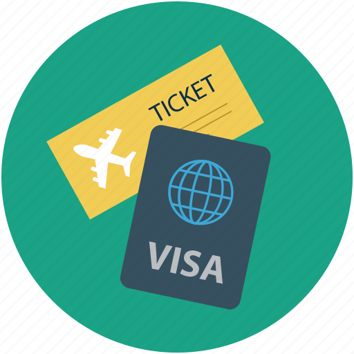 Air ticket and passport, pass, permit, travel id, travel permit icon - Download on Iconfinder
