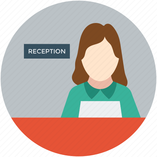 Female manager, lady manager, manager, reception, receptionist icon - Download on Iconfinder