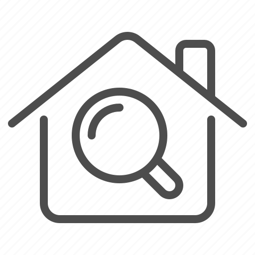 House, real estate, home, search, find, magnifier, magnifying glass icon - Download on Iconfinder
