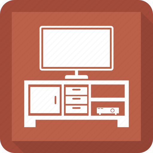Dresser, furniture, looking mirror, mirror, monitor, tv icon - Download on Iconfinder