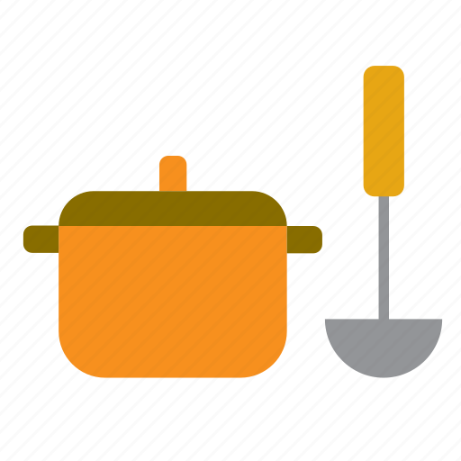 Casserole, cooking, kitchen, ladle, pan, pot, saucepan icon - Download on Iconfinder