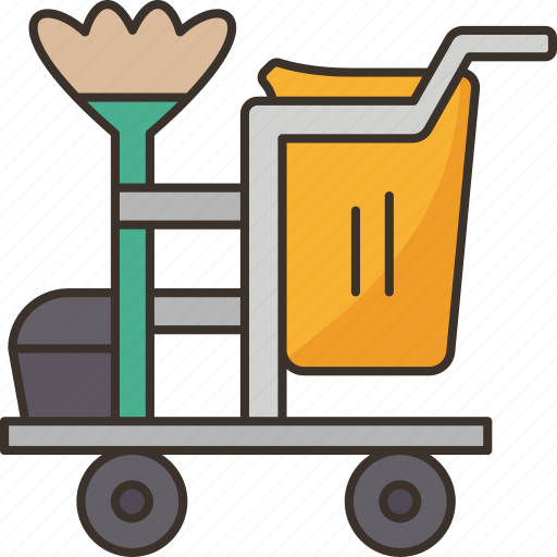 Cart, cleaning, housekeeper, supplies, professional icon - Download on Iconfinder