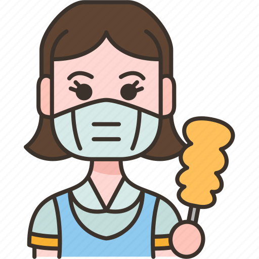 Cleaner, housekeeper, maid, housework, chores icon - Download on Iconfinder