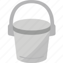 bucket, water, container, housework, household