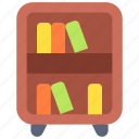 bookshelf, library, bookcase, furniture, education, case
