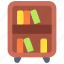 bookshelf, library, bookcase, furniture, education, case 