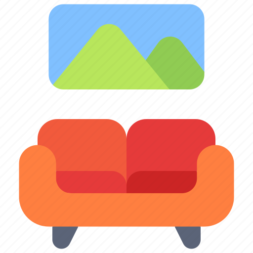 Sofa, living, room, furniture, decor, household, rest icon - Download on Iconfinder