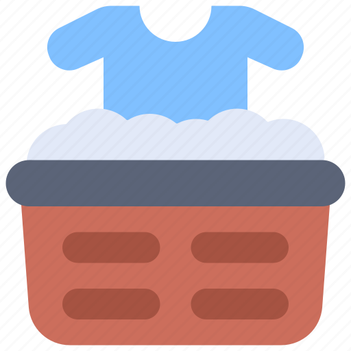 Washing, clothes, laundry, cleaning, basket, household icon - Download on Iconfinder