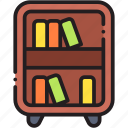 bookshelf, library, bookcase, furniture, education, case