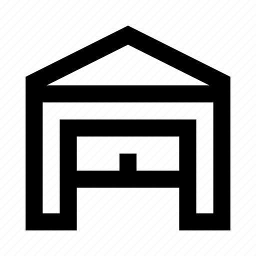 Building, estate, garage, home, house, open, parking icon - Download on Iconfinder