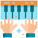 piano, hand, keyboard, synthesizer, music