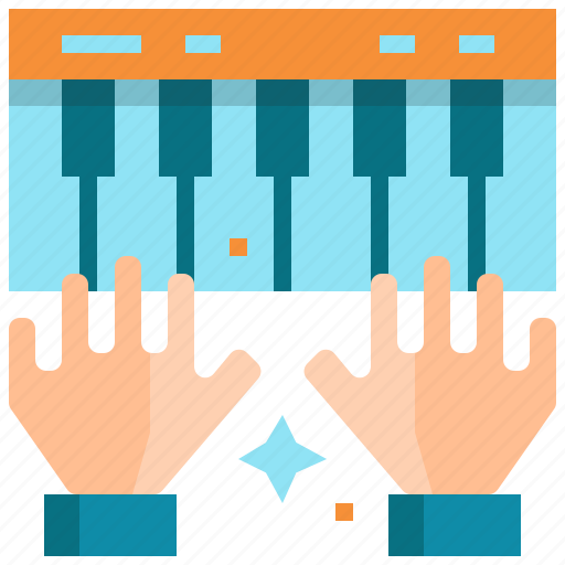 Piano, hand, keyboard, synthesizer, music icon - Download on Iconfinder