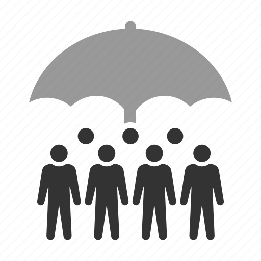 Insurance, personnel, protection, staff, umbrella, crowd, hr icon - Download on Iconfinder