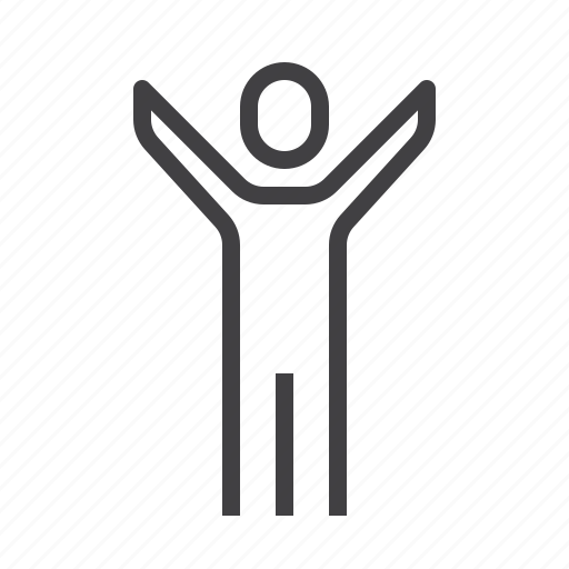 Hands up, hooray, human, person, posture icon - Download on Iconfinder
