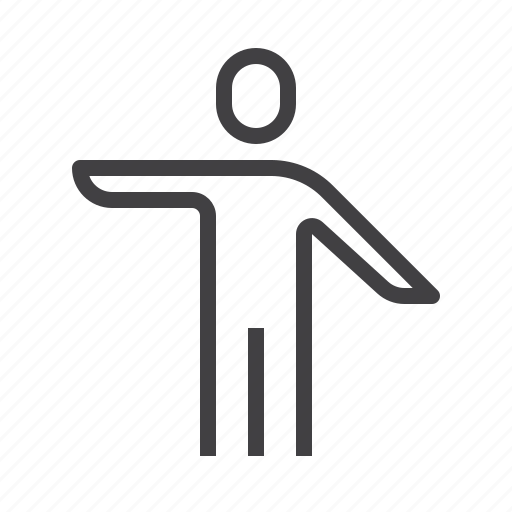 Human, person, pointing, posture, stretched arms icon - Download on Iconfinder