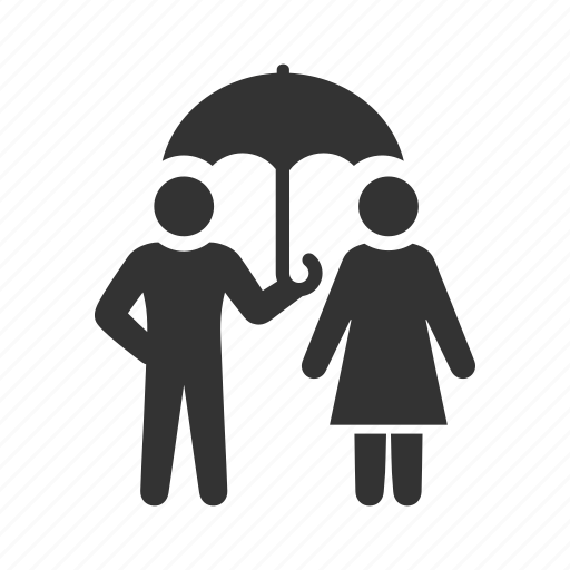 Couple, gentleman, insurance, protection, rain, safety, umbrella icon - Download on Iconfinder