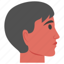head, boy, face, mouth, thought, hair, short