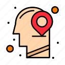 head, location, map, mind