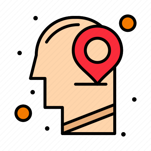 Head, location, map, mind icon - Download on Iconfinder
