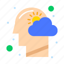 cloud, head, human, mind, thinking