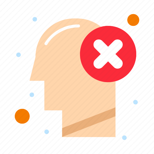Brain, failure, head, human, mark icon - Download on Iconfinder