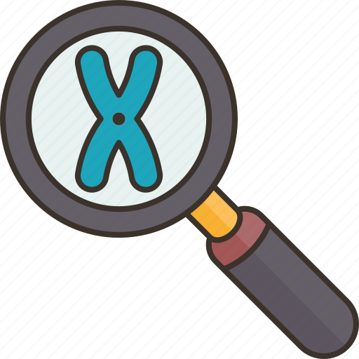 Chromosome, magnify, dna, biotechnology, research icon - Download on Iconfinder