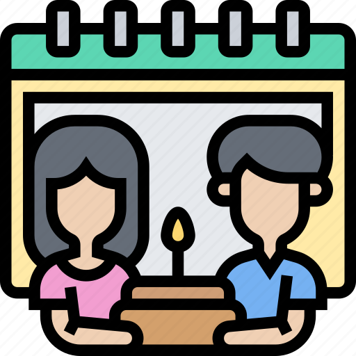 Anniversary, birthday, calendar, celebrate, appointment icon - Download on Iconfinder