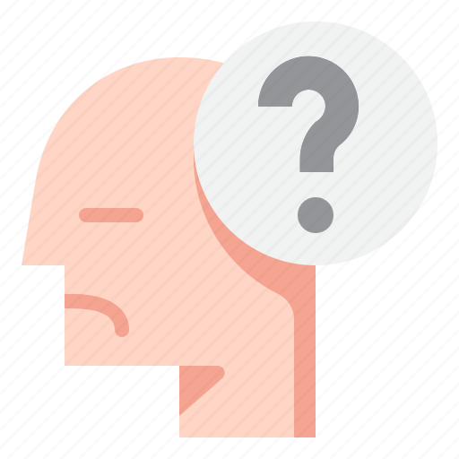 Confused, question, mind, emotion, thinking, psychology, head icon - Download on Iconfinder