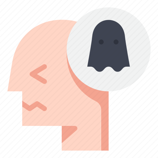 Scared, fear, mind, emotion, thinking, psychology, head icon - Download on Iconfinder
