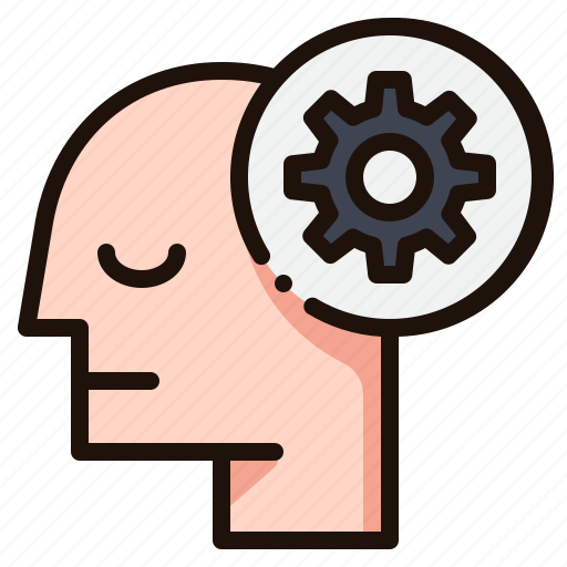 Thinking, system, gear, mind, emotion, psychology, head icon - Download on Iconfinder