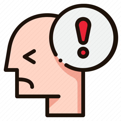 Worried, anxiety, mind, emotion, thinking, psychology, head icon - Download on Iconfinder