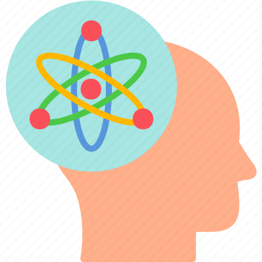 Atom, head, human, mind, power, science, thinking icon - Download on Iconfinder
