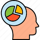 pie, chart, analyze, head, human, statistics, user, icon