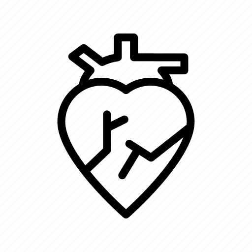 Heart, human, line, organ icon - Download on Iconfinder