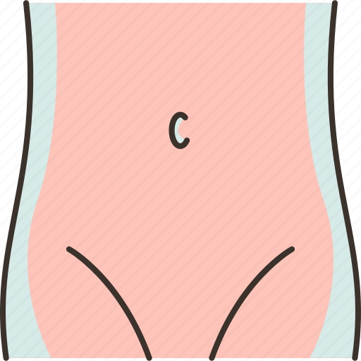 Navel, waist, abdomen, body, pelvic icon - Download on Iconfinder