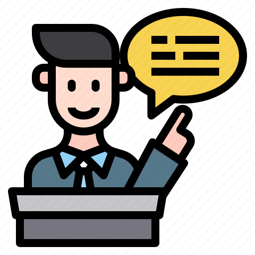 Chat, presentation, man, business icon - Download on Iconfinder