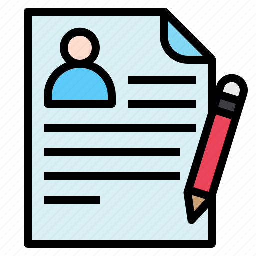 File, resume, profile, pen, business icon - Download on Iconfinder