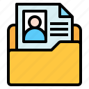 folder, file, profile, information, resume